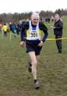 Peter Hall (Barrow and Furness) 70-74 winner, all ladies and male 65 plus BMAF Cross Country, Herrington, Sunderland.